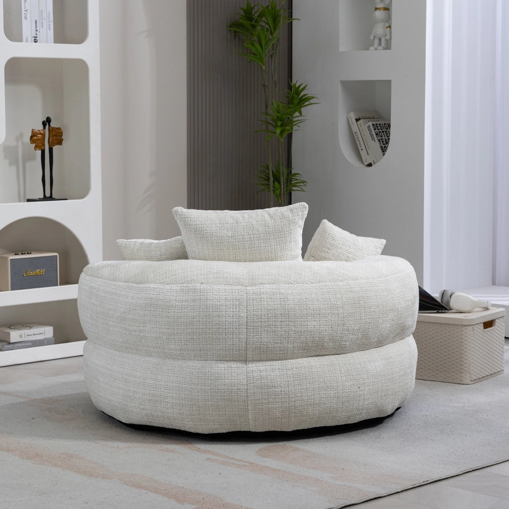 Divano Poltrona Gaming con Cuscini ¨C MINIMAL ¨C Beige, Chenille, Singolo
