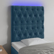 Testiera a LED-Testata con LED Blu scuro 80x7x118/128 cm in Velluto