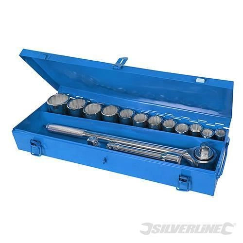 Set di inserti per chiavi a bussola da 3/4" cricchetto meccanica Silverline 15 pz