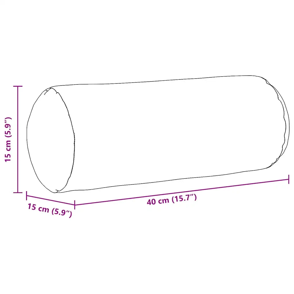 Cuscini a rullo 2 pz | Cuscini per sedie Grigio scuro ? 15 x 40 cm