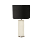 Lampada da tavolo Ripple porcellana bianca/nera 65cm Elstead