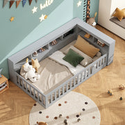 Daybed - Xylo - 90x200 cm USB balaustra grigio