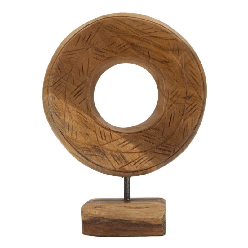 Scultura Dorat In Teak Ric. cm 20x10x28 (pezzi Unici - Non Ripiani In Serie)