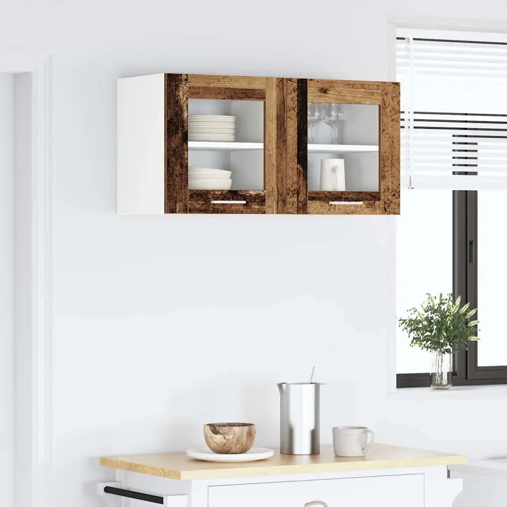 Armadio pensile con porta 2 pcs Legno vecchio 40 x 31 x 40 cm 884207