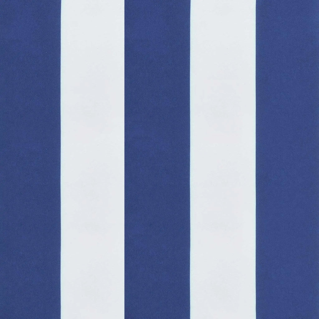 Cuscino da Esterno 2 pcs Blu e Bianco 120 x 50 x 7 cm Tessuto 42040527