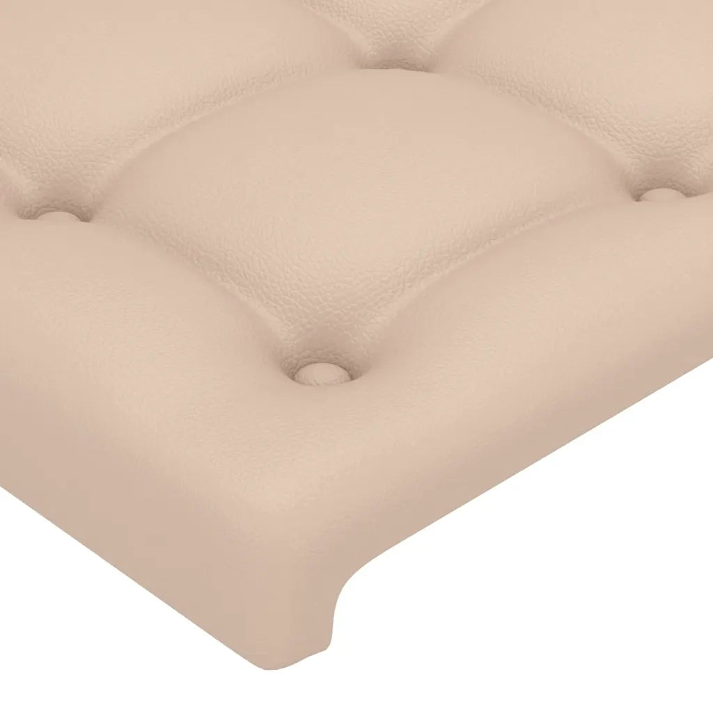 Testiera con LED-Testata Cappuccino a LED 163x16x78/88 cm in Similpelle 384474