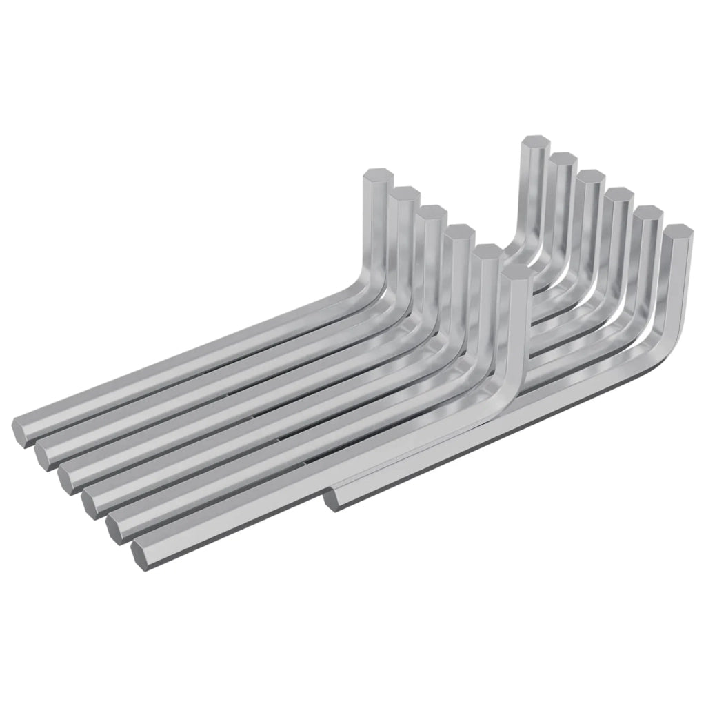Chiave Esagonale 12 pz Argento 32 x 86 mm Acciaio CFW6672784