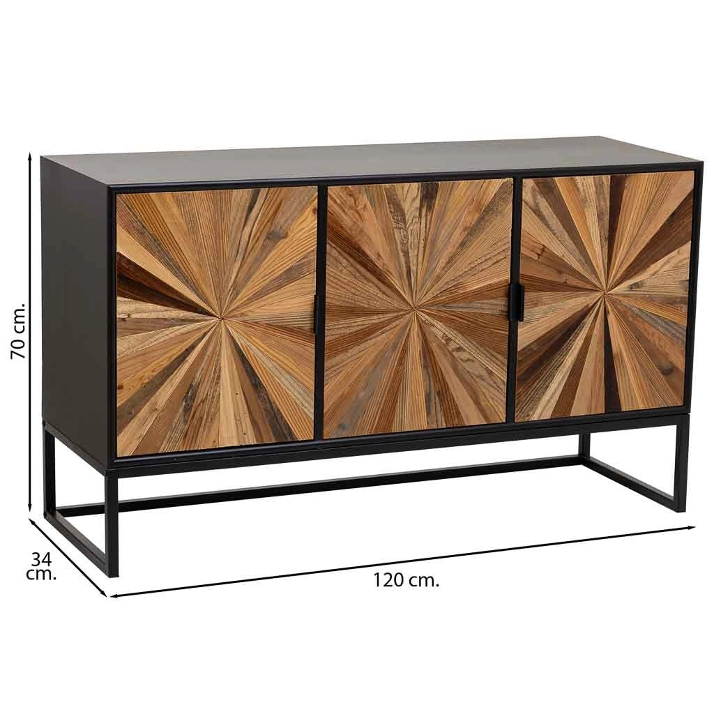 Credenza in legno marrone 120x34x70h cm