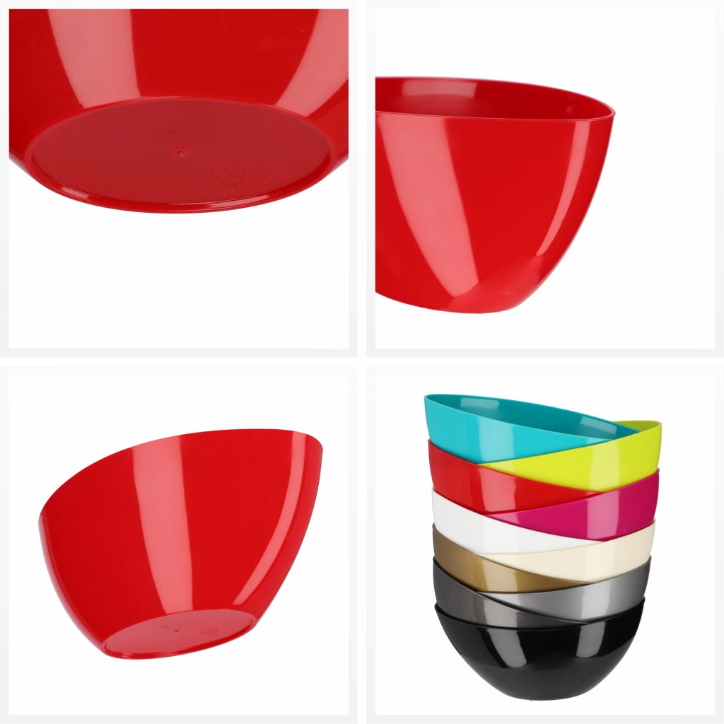 Vaso da fiori KADAX ovale da 21 cm in plastica rossa