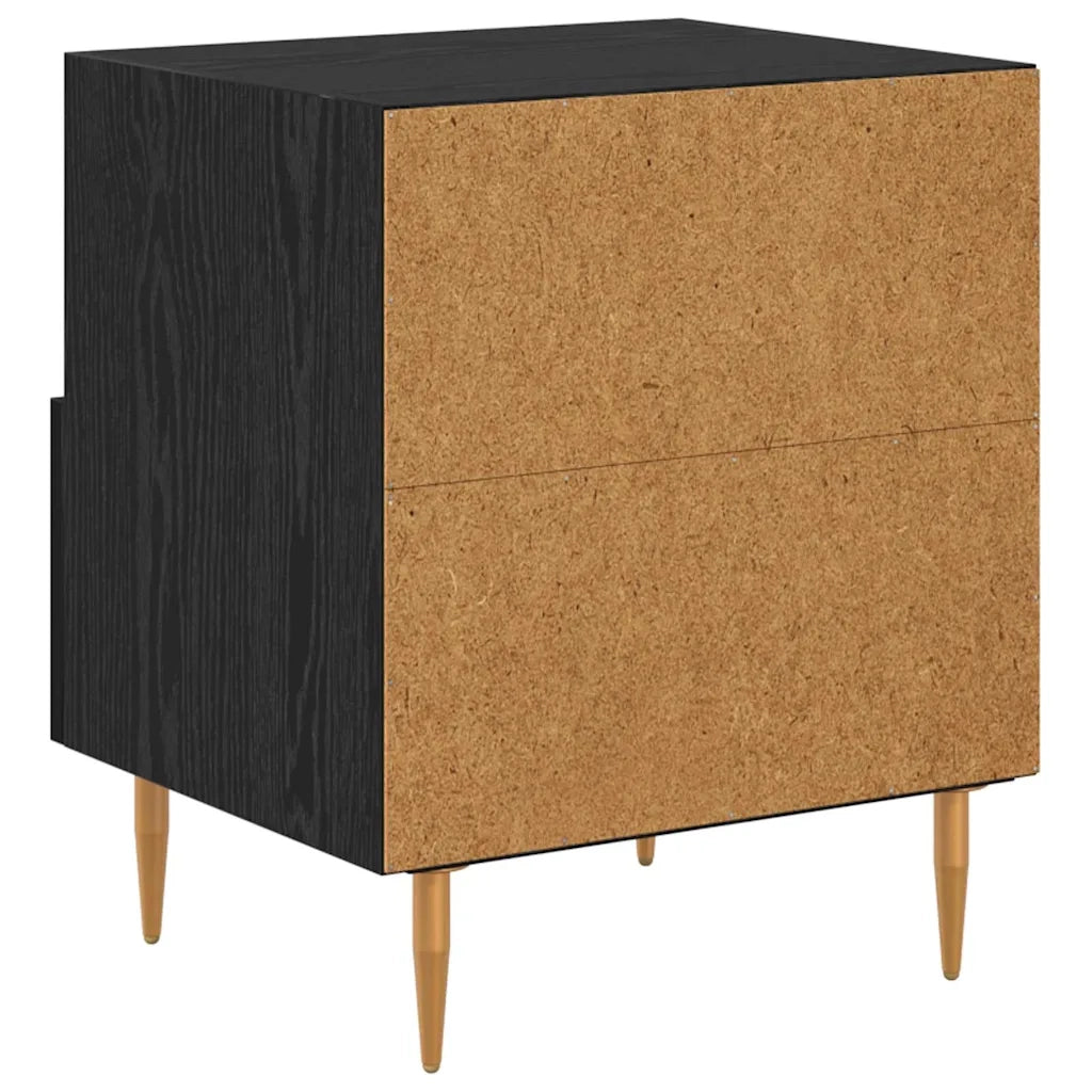 Comodino 2 pcs Nero 40 x 35 x 47,5 cm Legno multistrato 882080