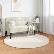 Tappeti per area Rotondo SIROLO Crema Ø 200 CM Poliestere 42022738