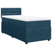 Giroletto a Molle con Materasso Blu 90x190 cm in Velluto 3287624