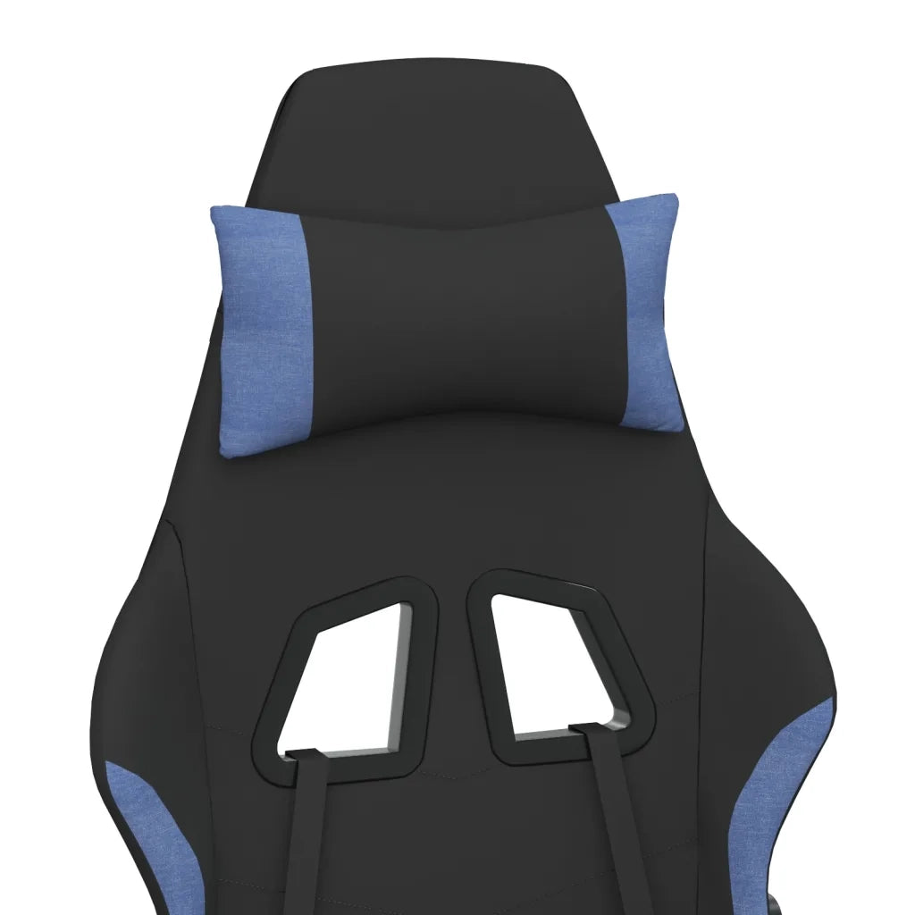 Sedia da Gaming Nero e Blu in Tessuto 3143739