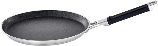 Piastra per crêpes e pannocchie - 1 pezzo - acciaio inox - 28 cm