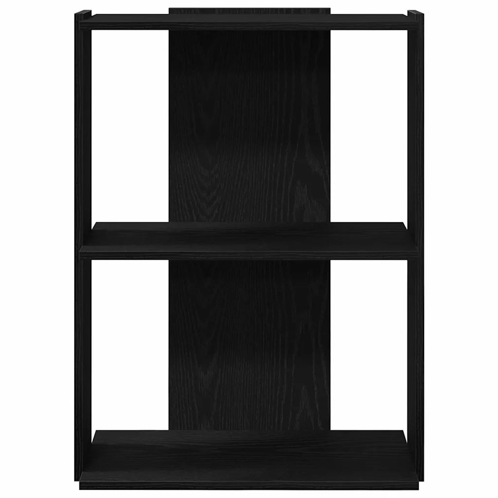 Libreria a 3 Ripiani Nera 60x30x80 cm in Legno Multistrato 860257