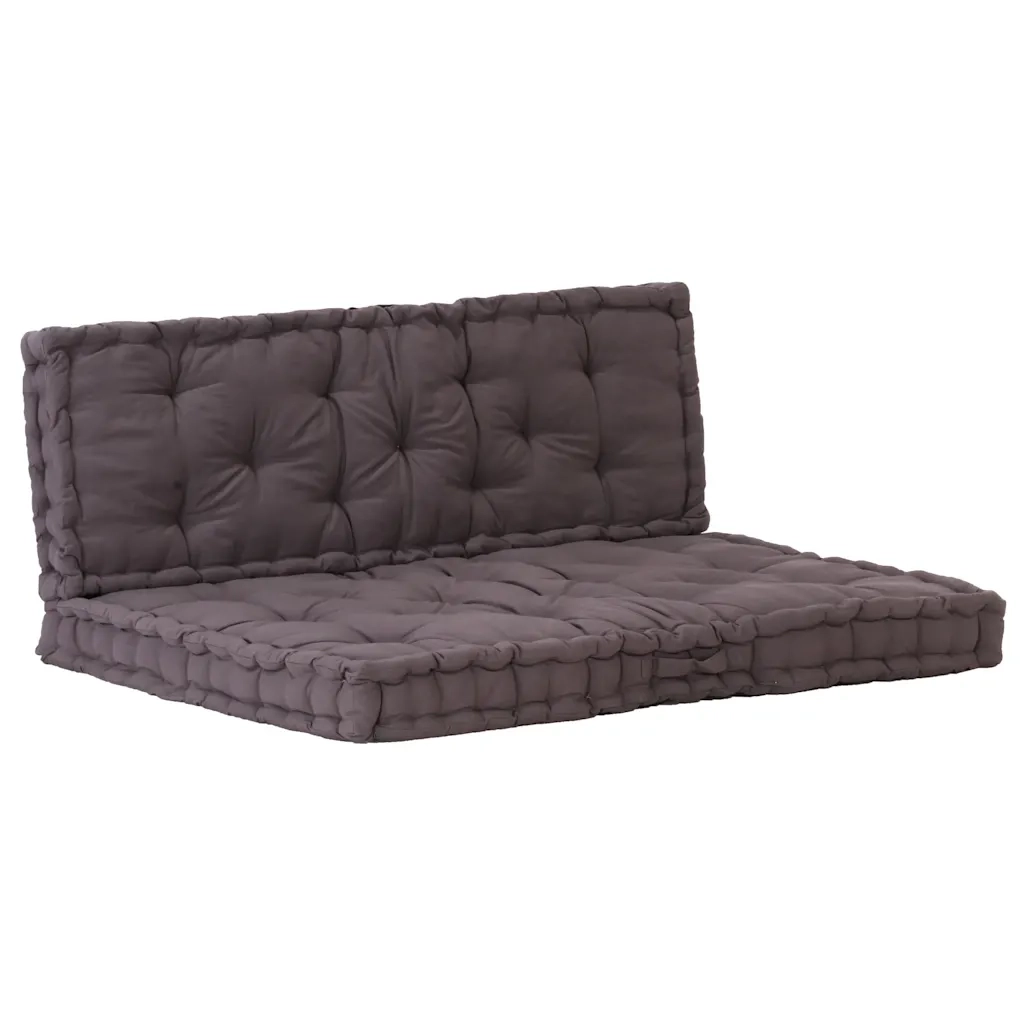 Cuscini per Pallet e Pavimento 2 pz in Cotone Antracite 3053635