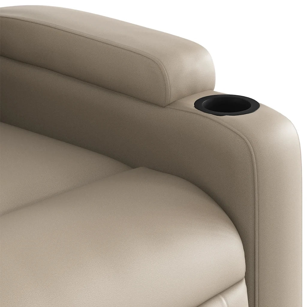 Poltrona Massaggiante Reclinabile cappuccino in Similpelle 372516