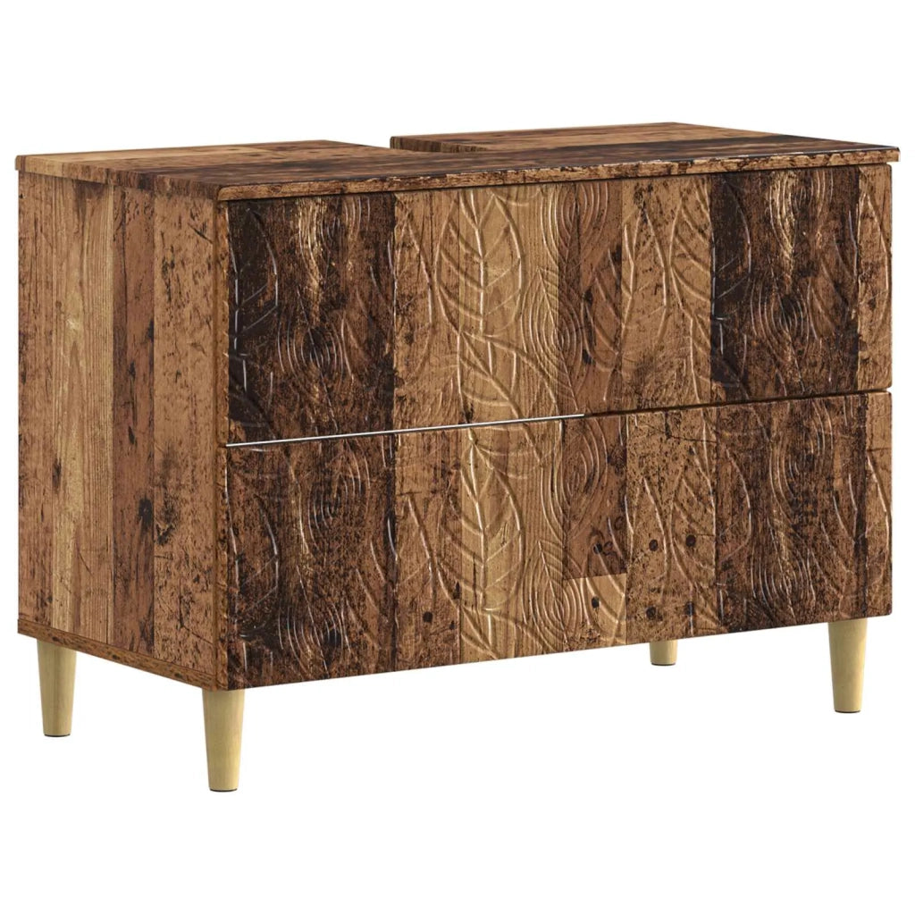 Set di Mobili da Bagno da 4 Pezzi DELFT Legno antico 3417952