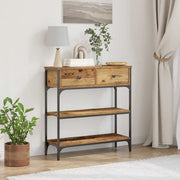 Tavolo consolle con cassetto Legno vecchio 72.5 x 25 x 75 cm 863519