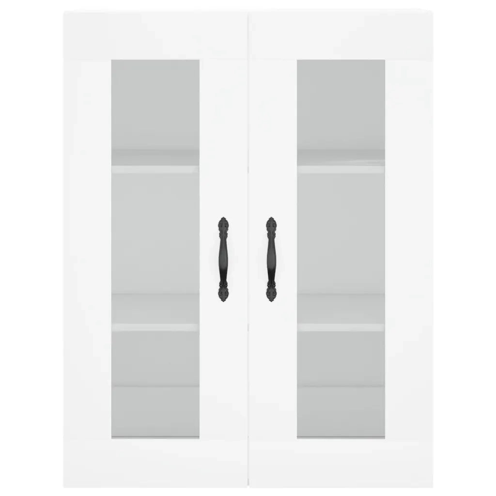 Credenza-Buffet-Armadio da cucina Bianca 69,5x34x180 cm in Legno Multistrato 816423