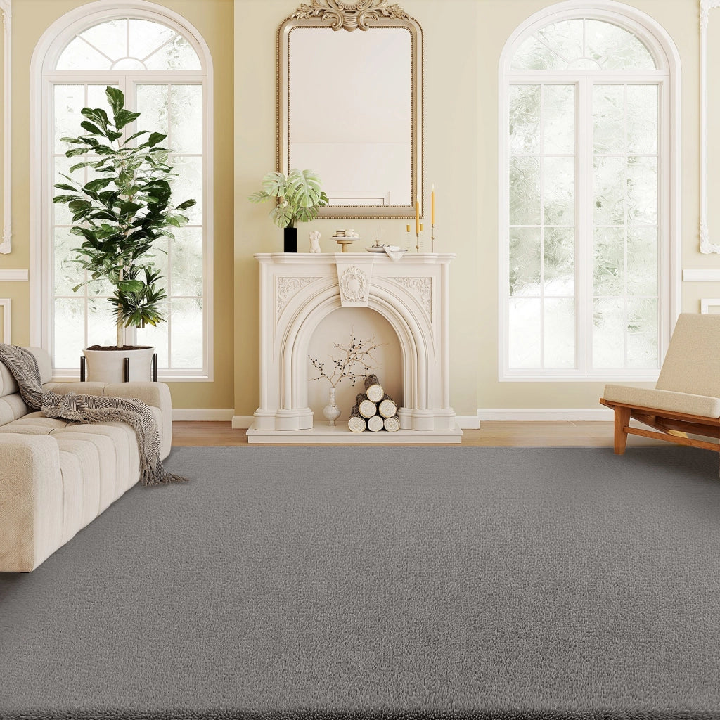 Tappeto a pelo lungo ¨C Minimal ¨C grigio chiaro 200x140 cm