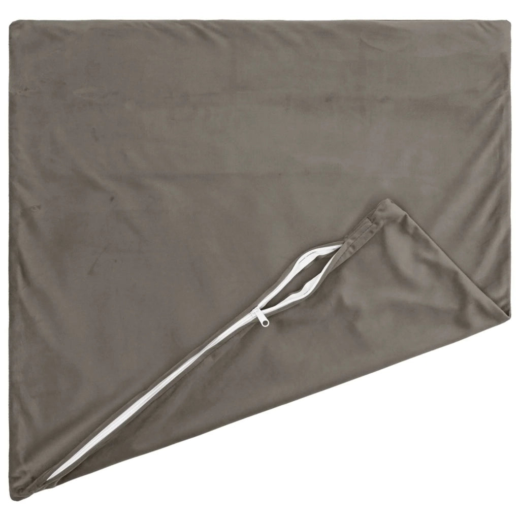 Cuscino con cuscino HEERLEN 2 pz Grigio Chiaro Velluto 924496