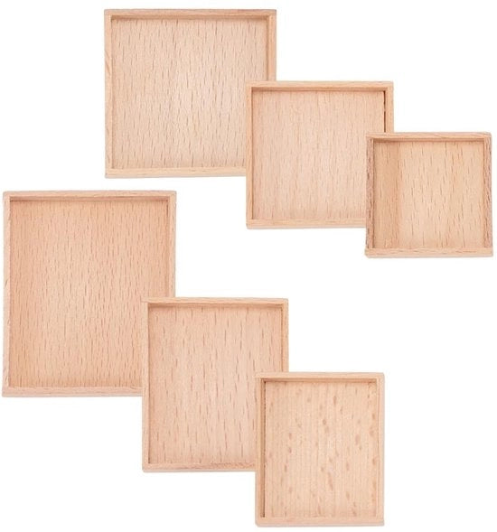 Accessori per Poppenhuis in legno - 6 pezzi - Diverse forme - Per cucina di bambole - Torta/Snack/Colazione - Colore naturale - Accessori per bambole