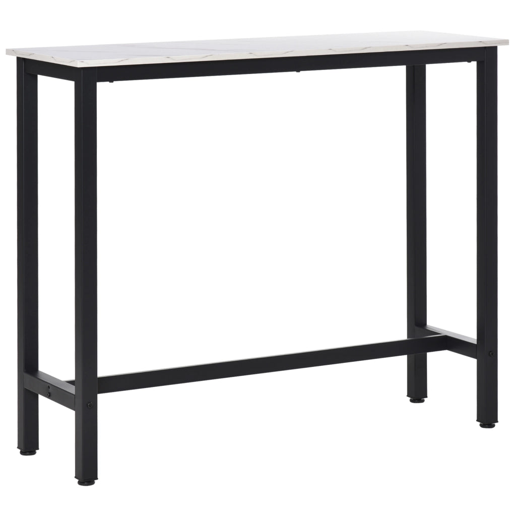 Tavolo da Bar ¨C Minimal ¨C Bianco Effetto Marmo 120x40x100