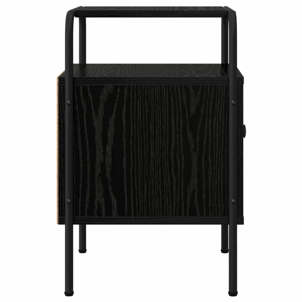 Armadio da Notte Rovere Nero Legno ingegnerizzato 8007587