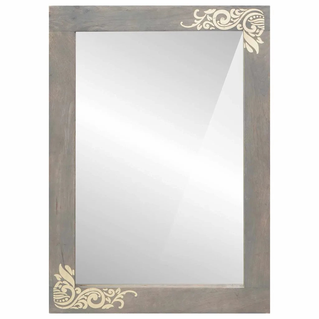 Specchio da Bagno | Specchio decorativo con specchio Grigio 70 x 50 x 2,5 cm