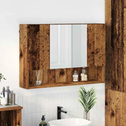 Mobiletto per specchio con porta Legno vecchio 80 x 17 x 55 cm 883362