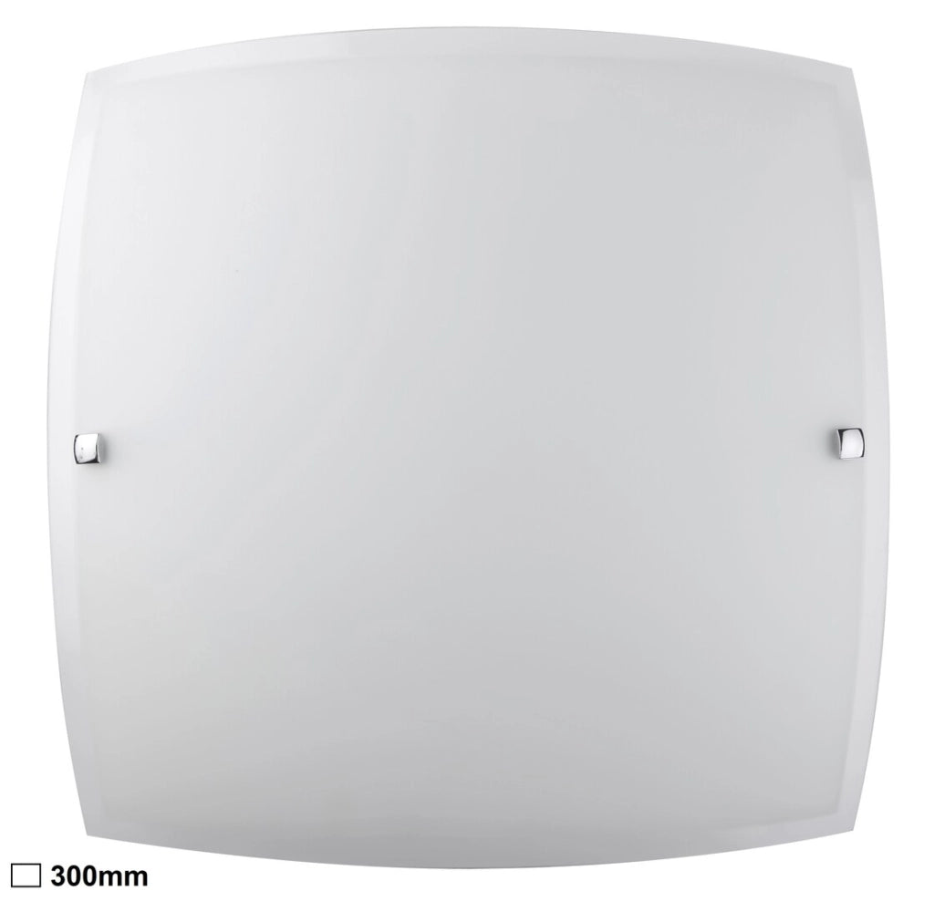 Plafoniera quadrata vetro opale 30cm E27 Rabalux Nedda