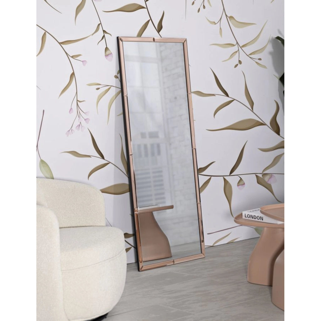 Specchio con Cornice VKH700, Rosa, MDF, 150x55x2 cm