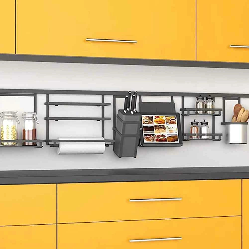 Supporto Portatablet da Appendere Porta Tablet Leggio Cucina in Acciaio Grigio