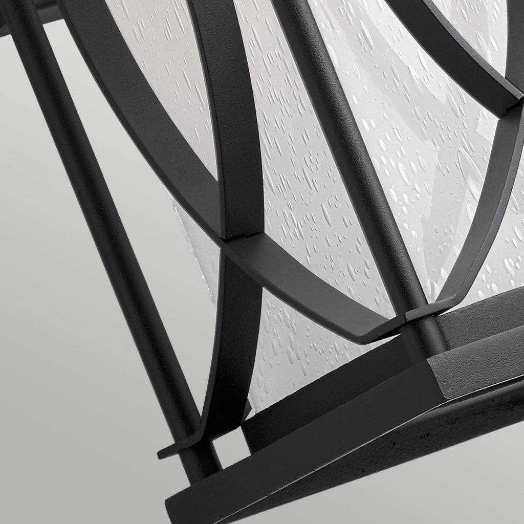 Applique esterno nero testurizzato E27 60W Ashbern Quintiesse