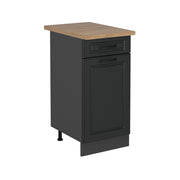 Vicco Mobiletto base per cucina Antracite casa di campagna 40 cm , PL Rovere