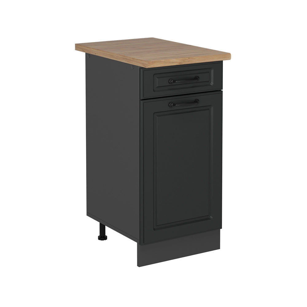 Vicco Mobiletto base per cucina Antracite casa di campagna 40 cm , PL Rovere
