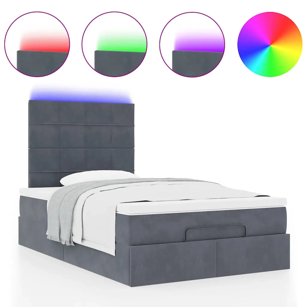 Struttura Letto Pouf con Materassi 120x200 cm Velluto 3314313