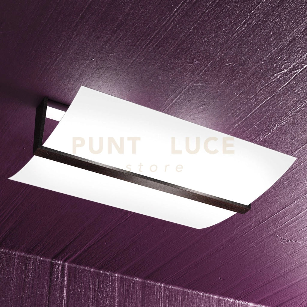 WOOD PLAFONIERA CM.50 2 LUCI WENGE 1019-PL50-W