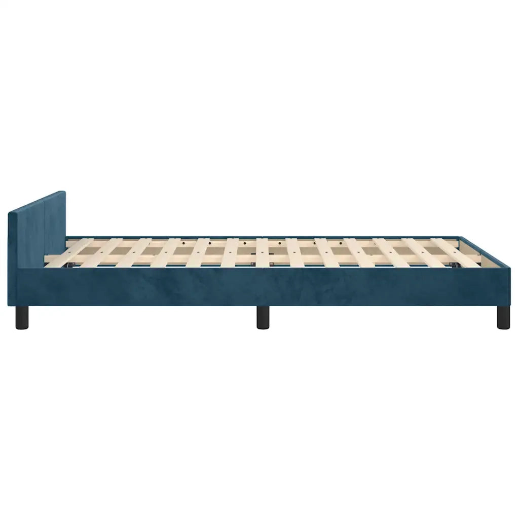 Giroletto senza Materasso Blu Scuro 120x200 cm in Velluto