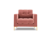 Cosmopolitan Design - Poltrona "Bali" in velluto rosa 