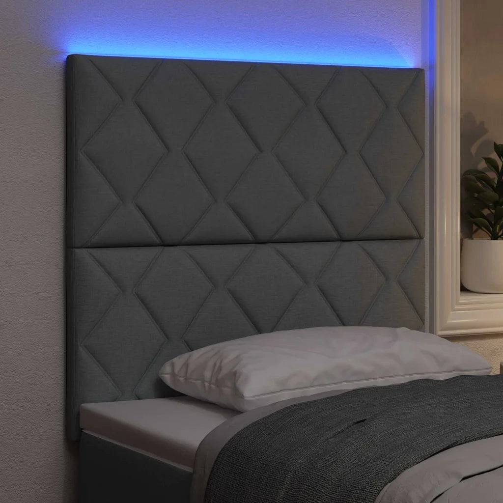 Testiera LED Grigio chiaro 100 cm Tessuto 3338501