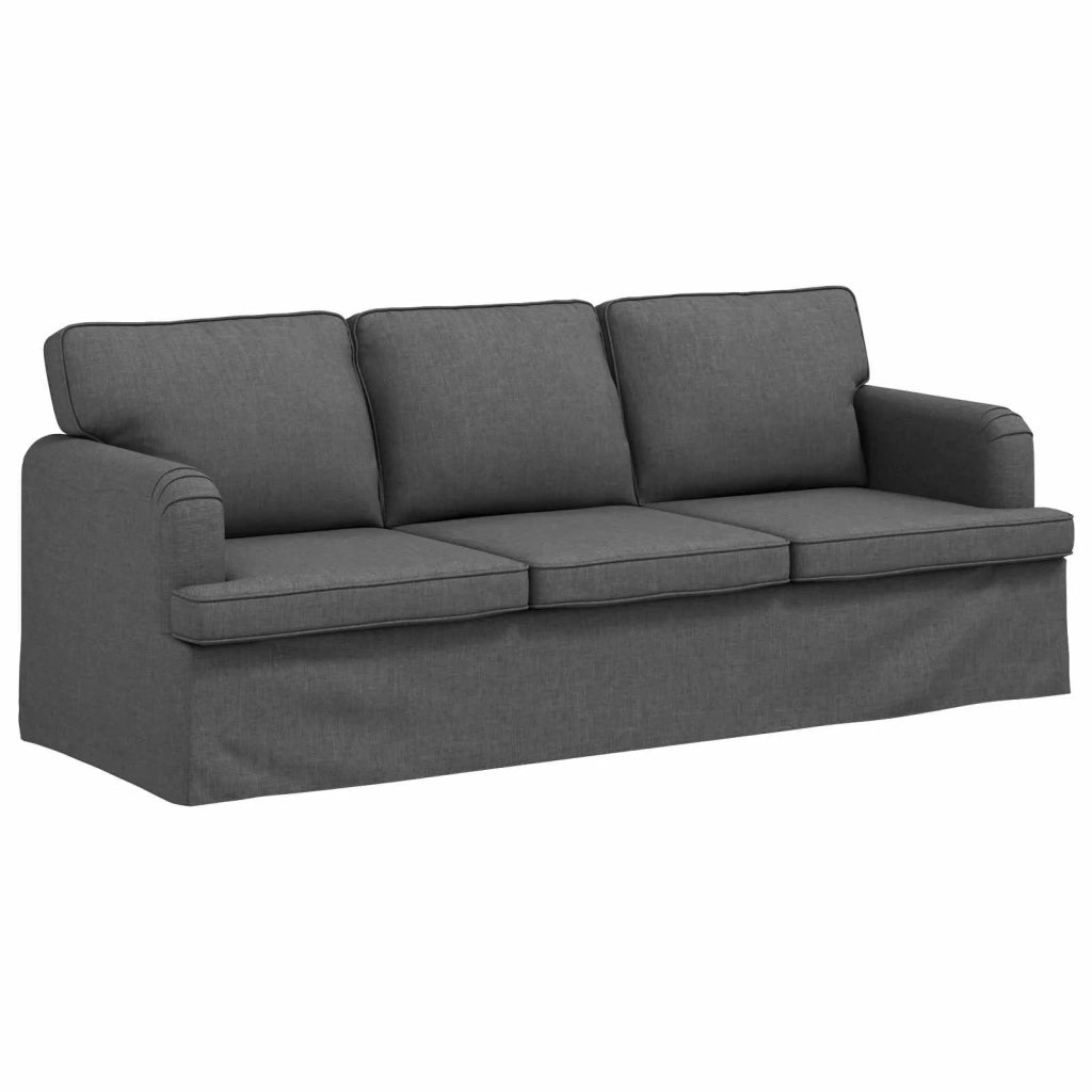 Set di divani 2 pcs Grigio scuro 201 x 80 x 85 cm Tessuto 3407605