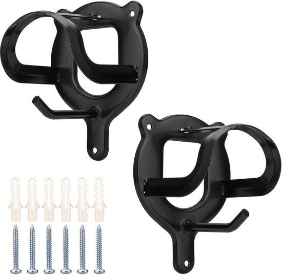 Sistema di appoggio per testa di cavallo - Supporto per testa di cavallo - Montaggio a parete - Nero - Finestrature metalliche - Ideale per la camera da sella e la stalla