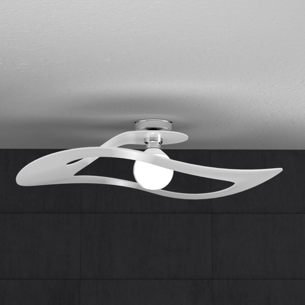 SURF PLAFONIERA D.70 CM. 1 LUCE BIANCO 1145-PL70-BI
