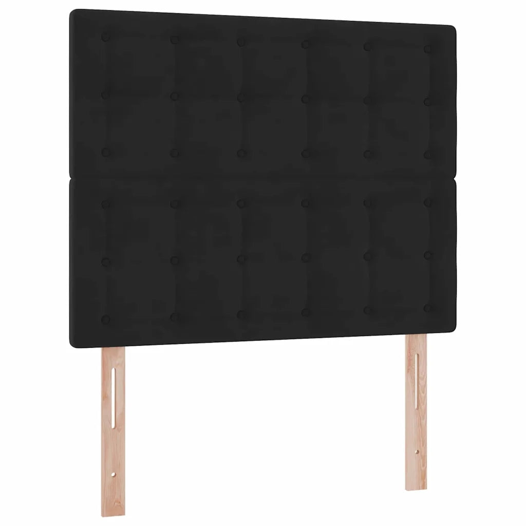 Letto con contenitore e materasso Nero 120 x 200 cm Velluto 3372143