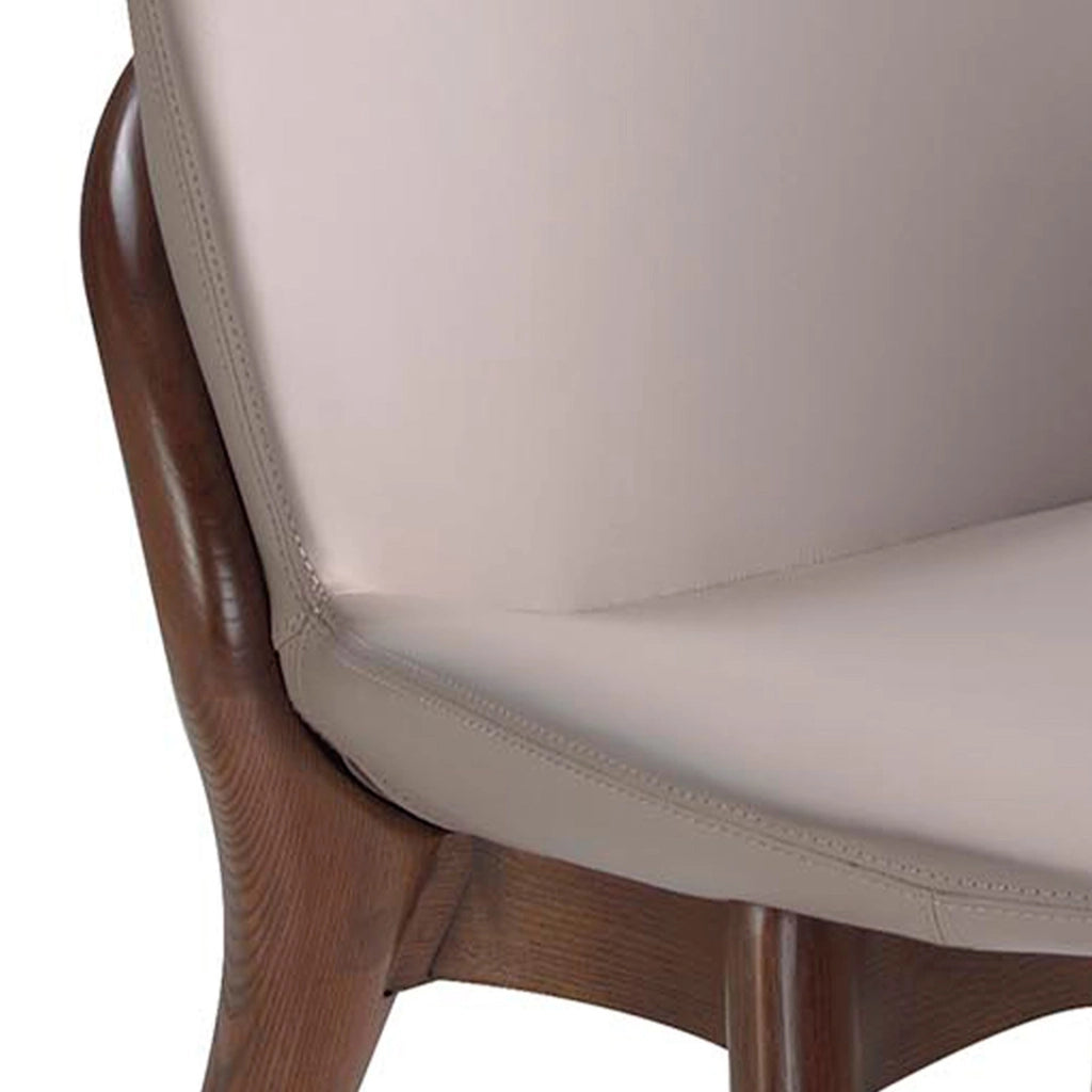 Sedia in ecopelle visone scuro