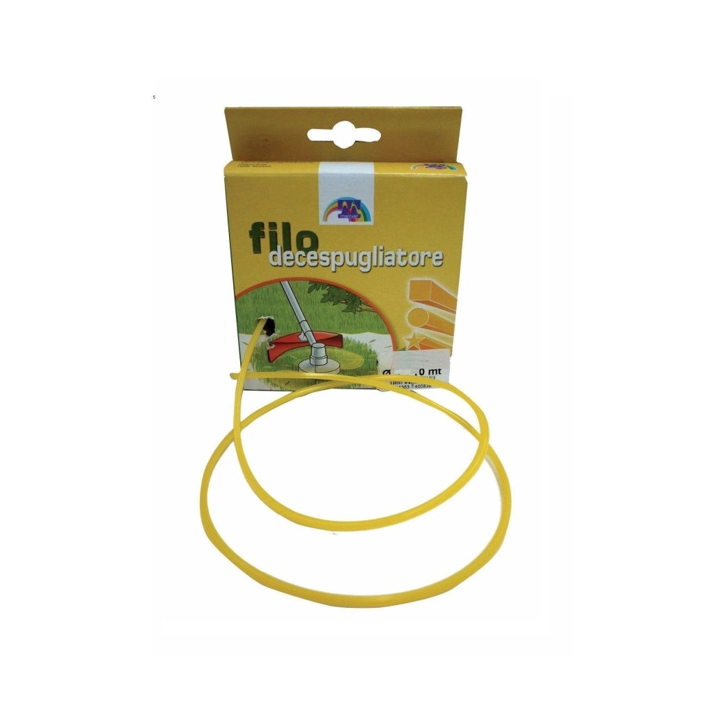 Filo in nylon decespugliatore quadrato tondo giallo tagliaerba rasaerba bordi MT 10/MM. 4/QUADRATO