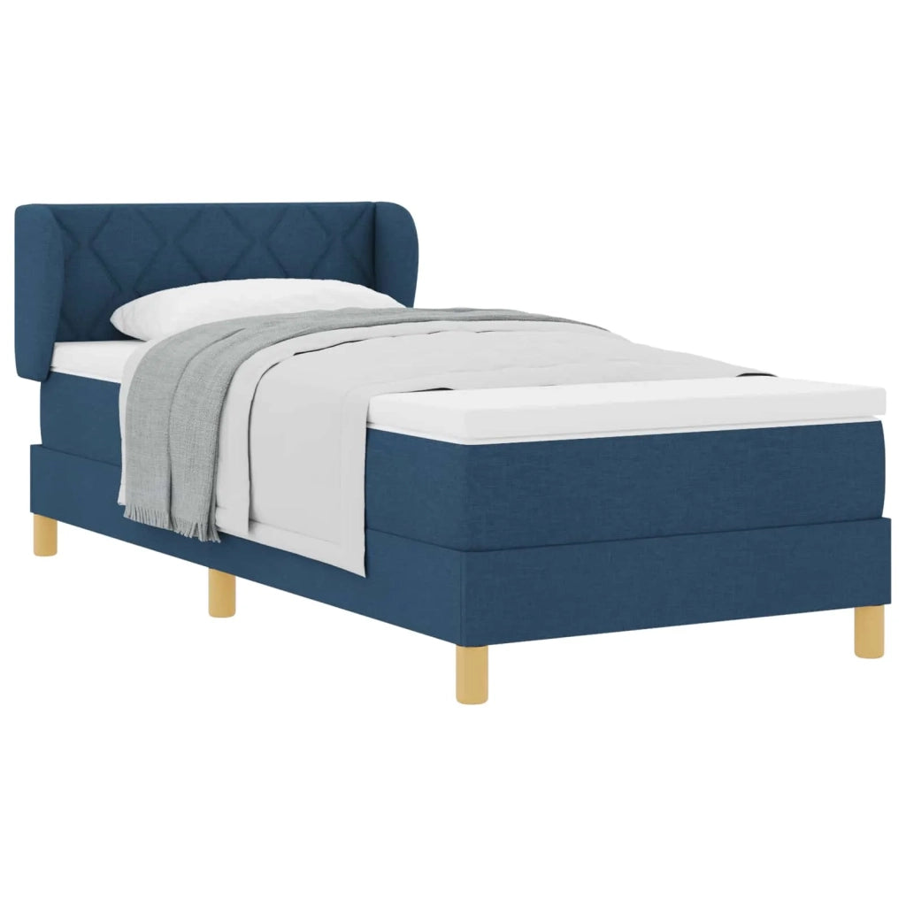 Letto a molle con materasso Blu 100 x 200 cm Tessuto 3340268