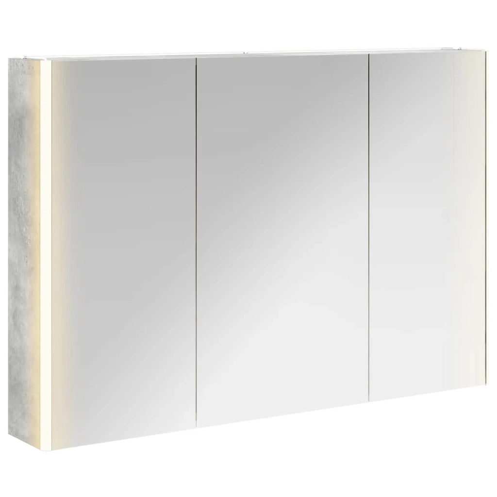 Mobiletto per specchio da bagno Grigio cemento 889274